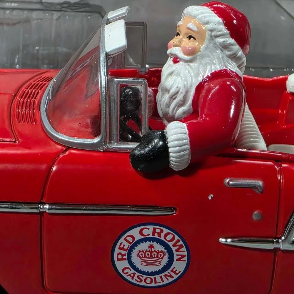 Red Crown 1955 Chevy Convertible Santa 1/25 Scale Excellent 1994 Christmas Car